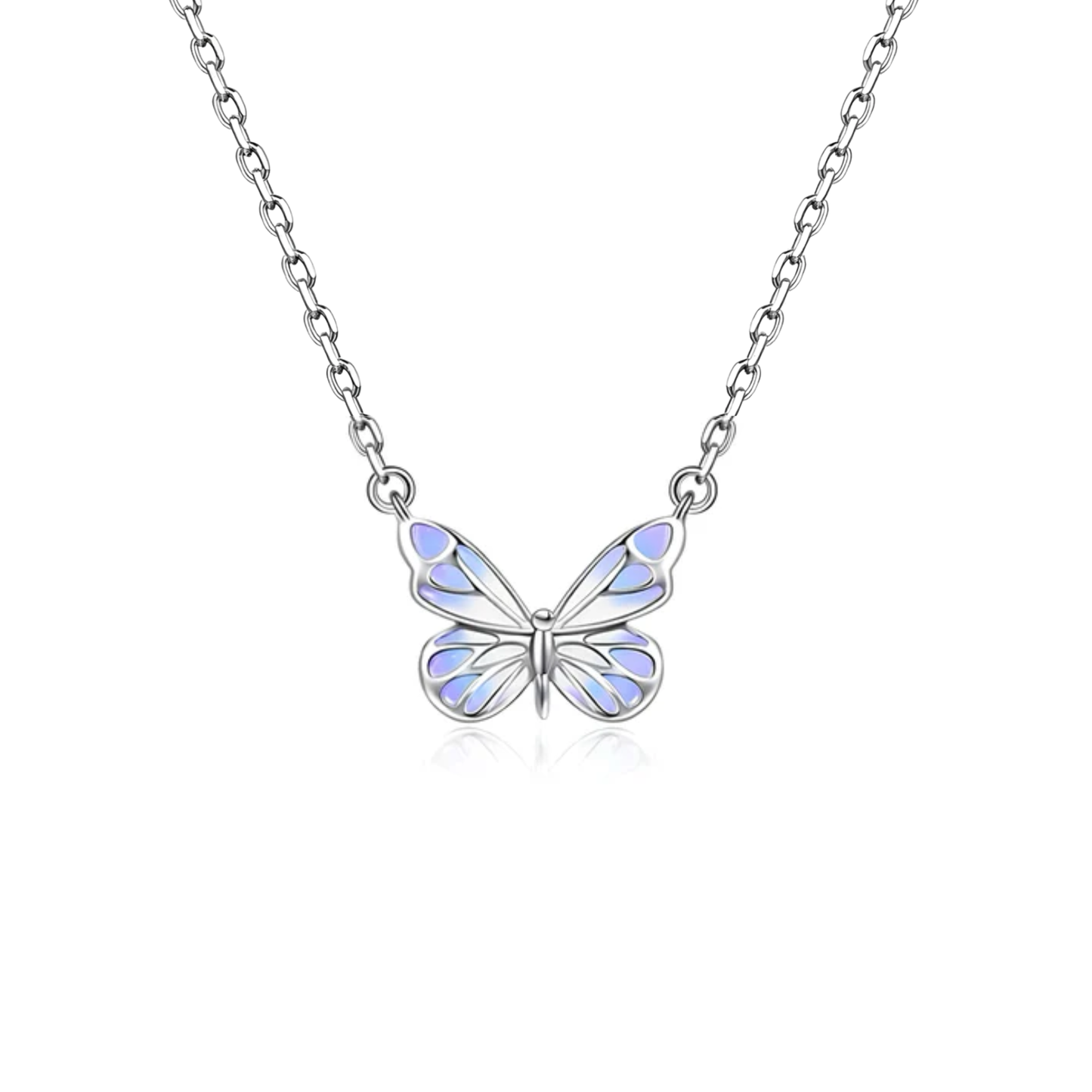 REGALO CADENA MARIPOSA PURPURA (PLATA 925)