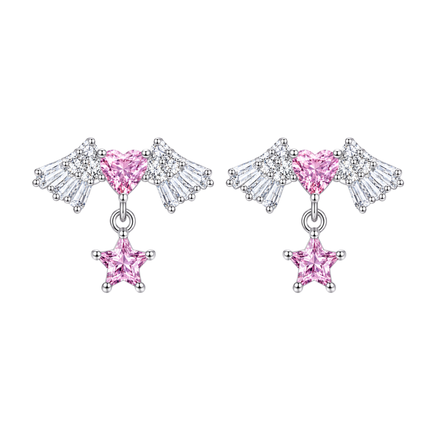 Pendientes Alas Corazon (PLATA 925)