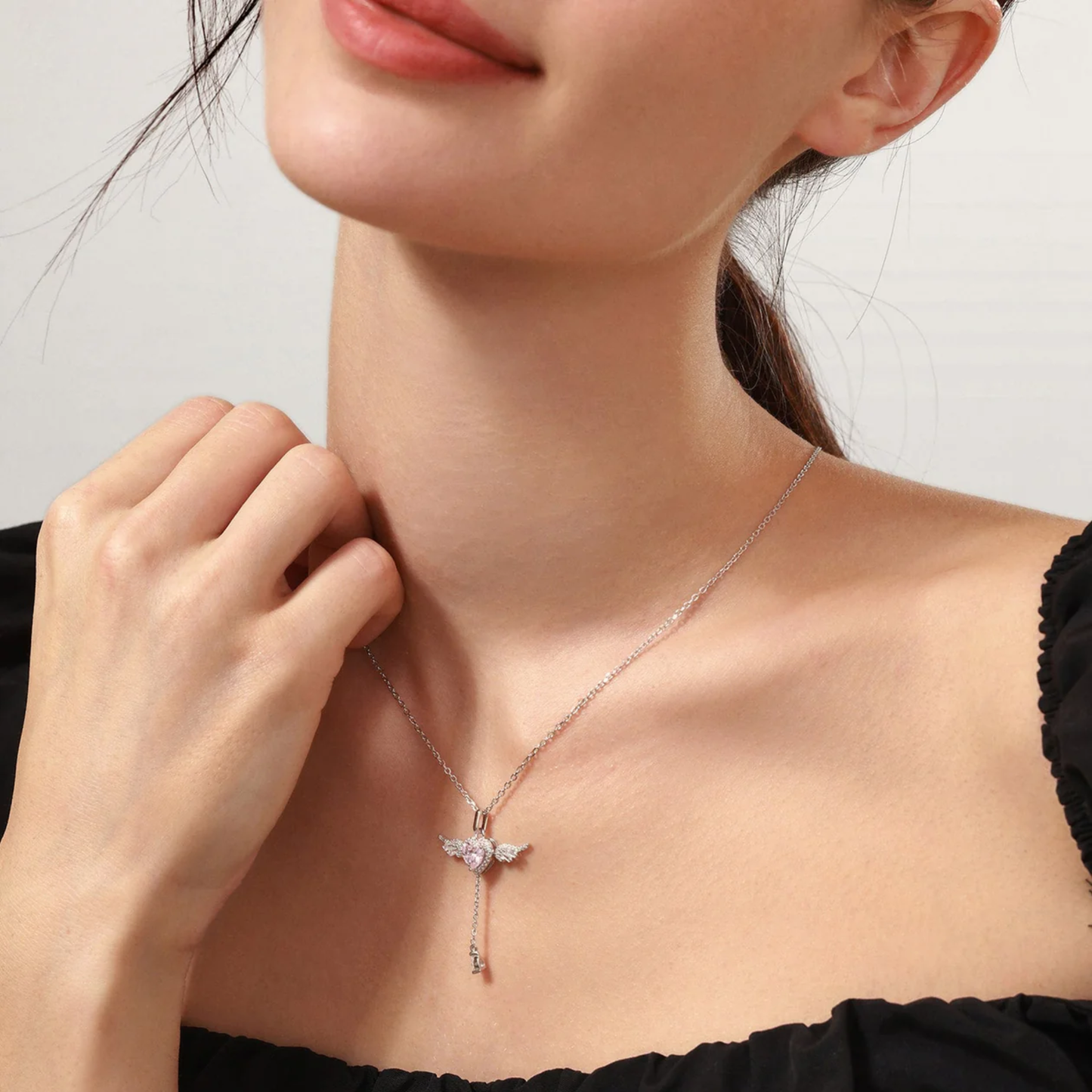 Collar Alas Corazon (PLATA925)