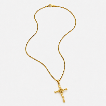Colgante Cruz Rosas (ORO/PLATA)