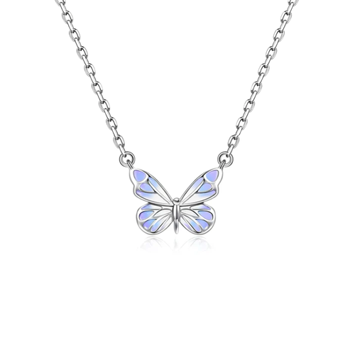 REGALO CADENA MARIPOSA PURPURA (PLATA 925)