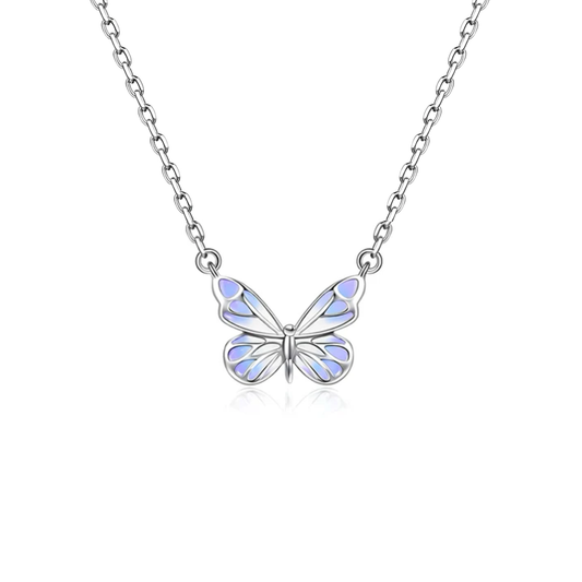 REGALO CADENA MARIPOSA PURPURA (PLATA 925)