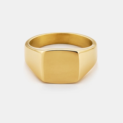 Anillo Sello Cuadrado (ORO/PLATA)