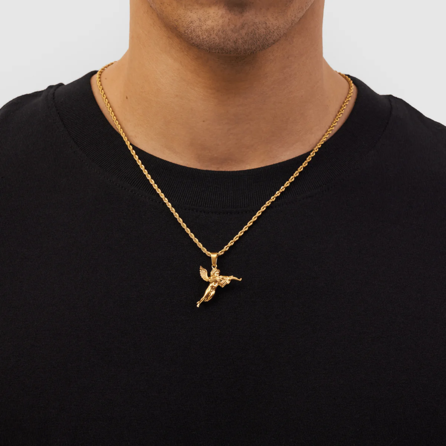Colgante Cupido Armado (ORO/PLATA)