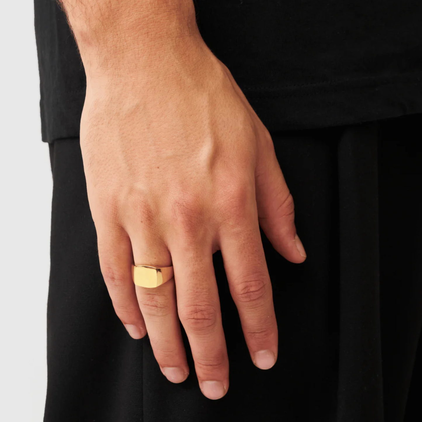 Anillo Sello Cuadrado (ORO/PLATA)