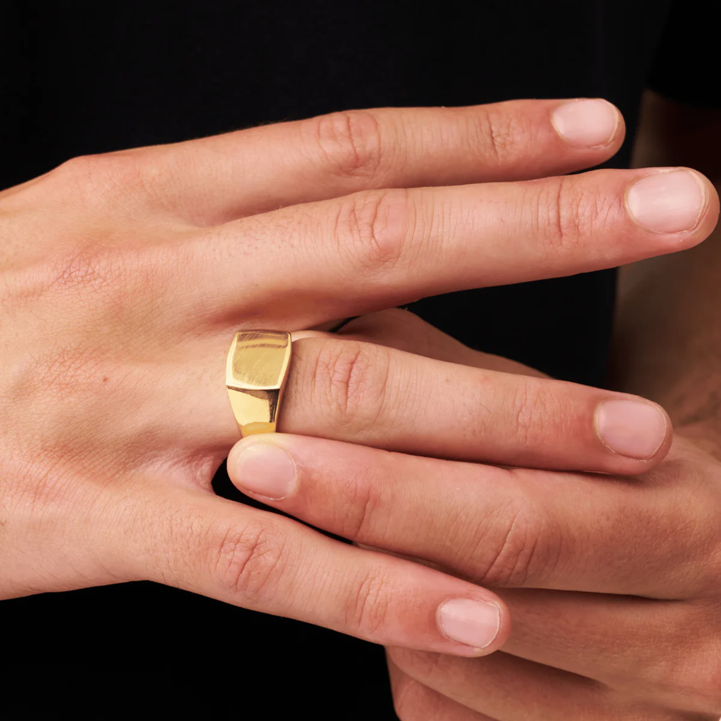 Anillo Sello Cuadrado (ORO/PLATA)