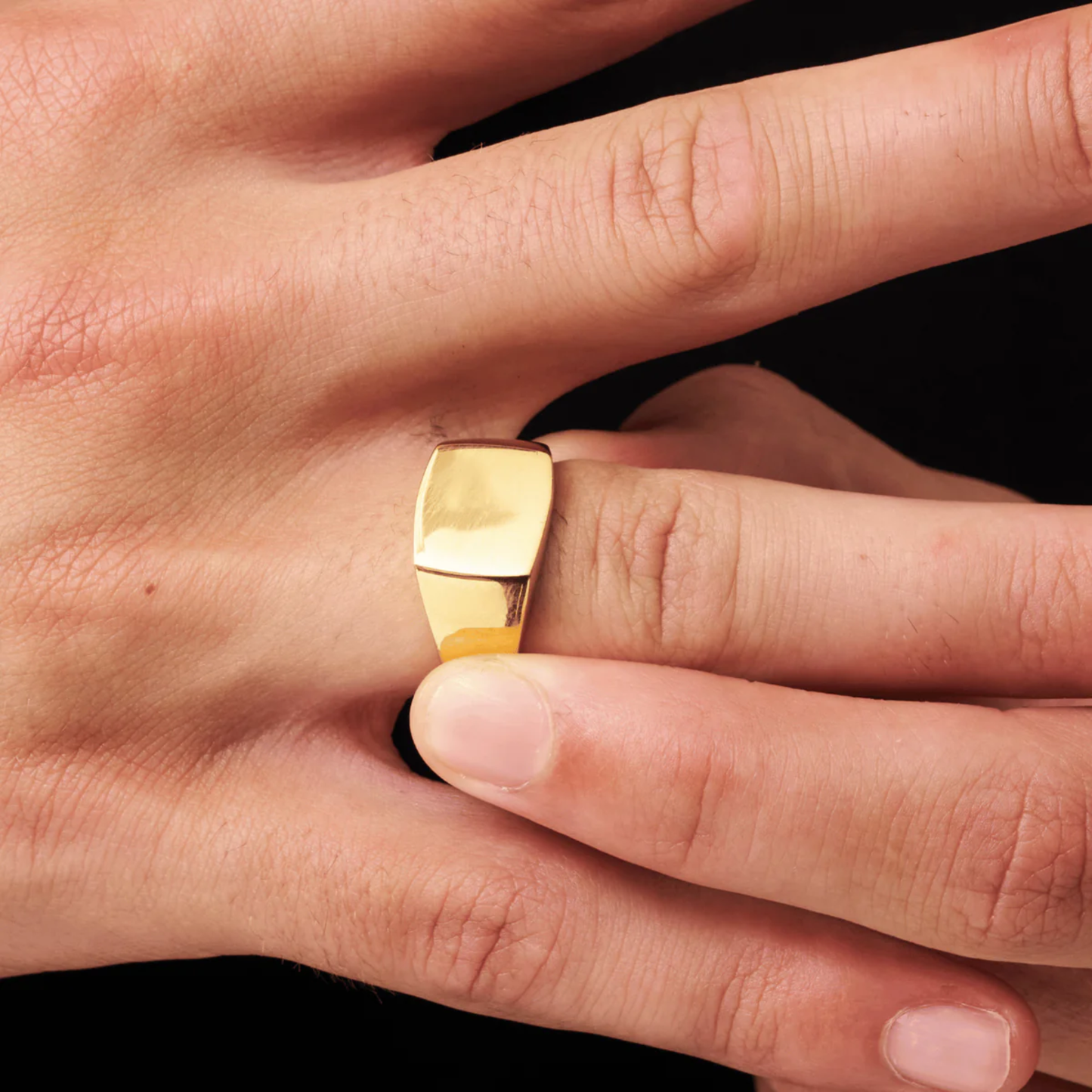 Anillo Sello Cuadrado (ORO/PLATA)