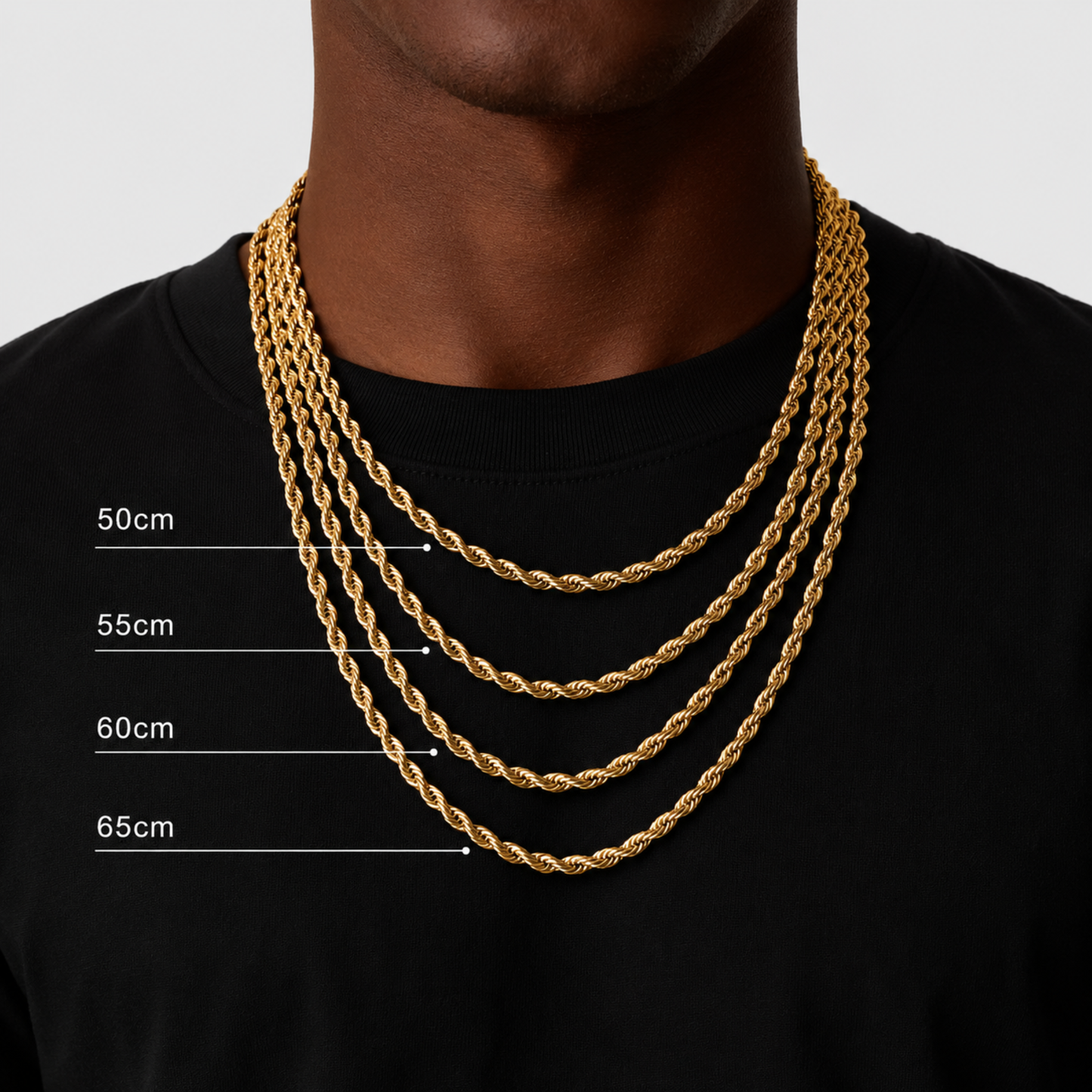 Cadena Rope 3MM (ORO/PLATA)