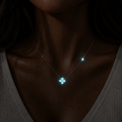 Cadena Trebol Iluminada (PLATA 925)