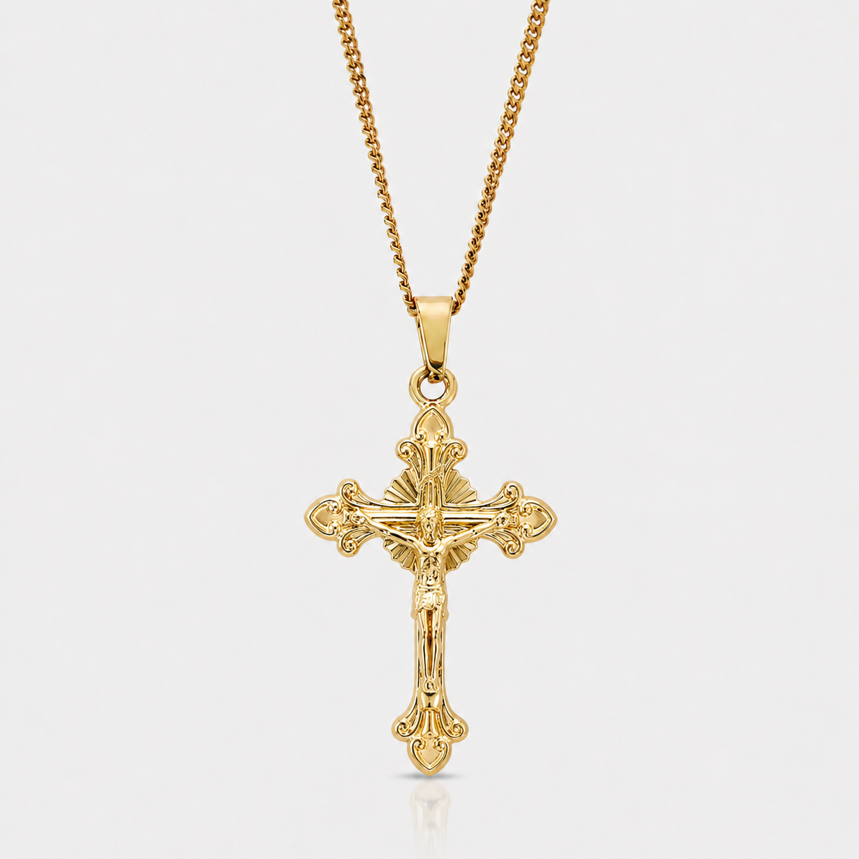 Colgante Crucifijo Relieve (ORO)