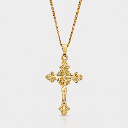 Colgante Crucifijo Relieve (ORO)