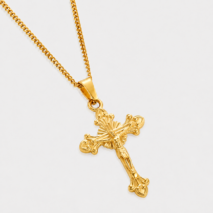 Colgante Crucifijo Relieve (ORO)