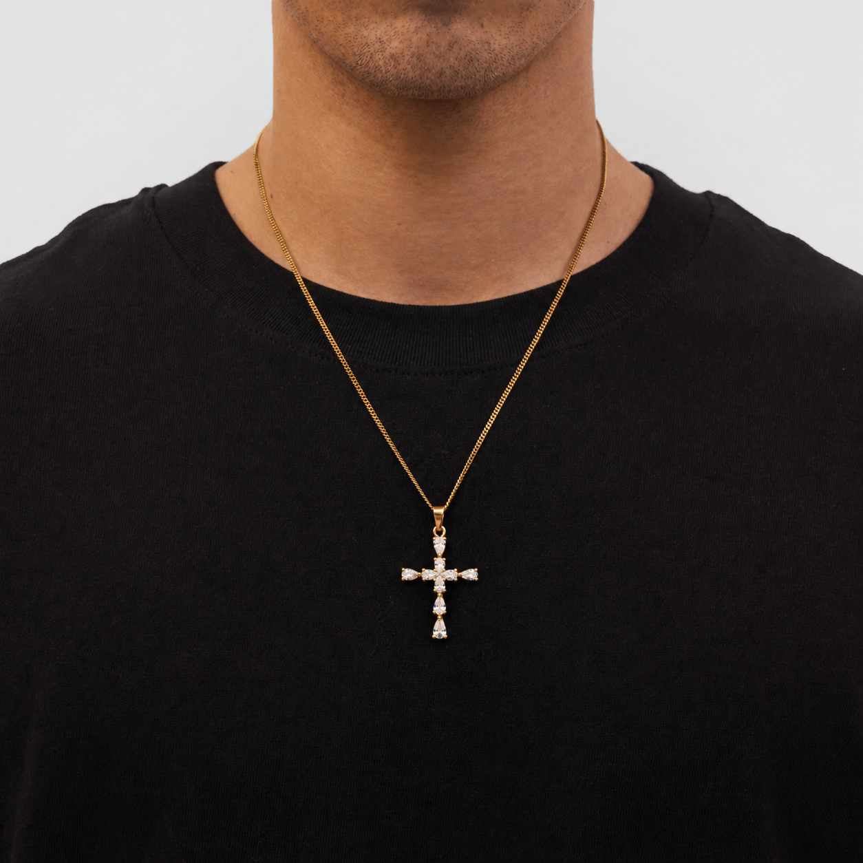 Colgante Cruz Diamantes (ORO)