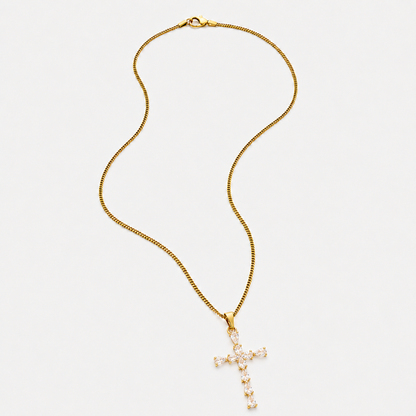 Colgante Cruz Diamantes (ORO)
