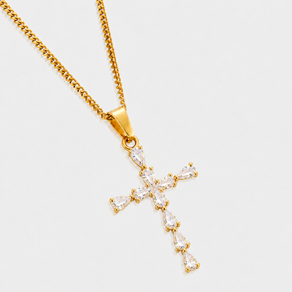 Colgante Cruz Diamantes (ORO)