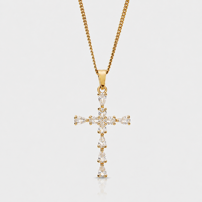 Colgante Cruz Diamantes (ORO)