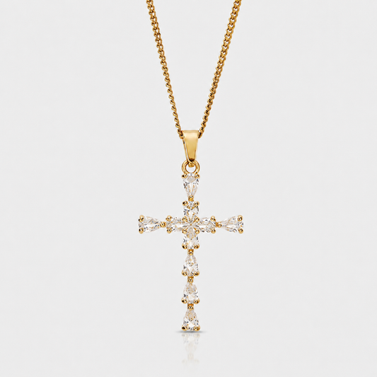 Colgante Cruz Diamantes (ORO)