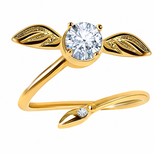 Regalo Anillo Harry Potter Snitch Dorada (PLATA 925)