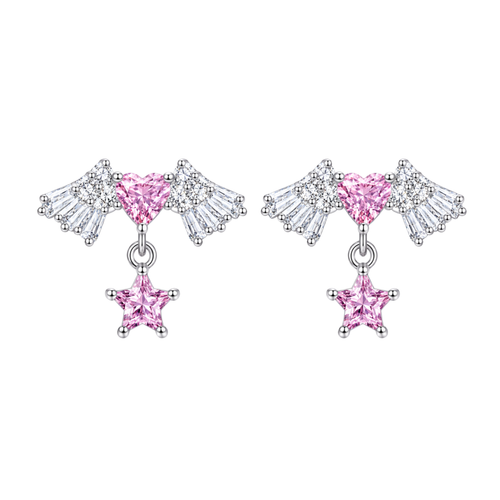 Pendientes Alas Corazon (PLATA 925)
