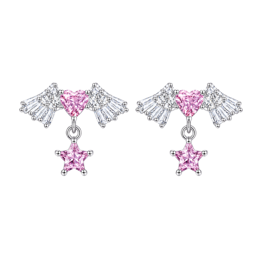 Pendientes Alas Corazon (PLATA 925)