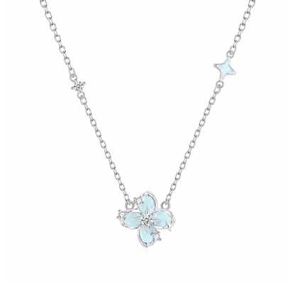 Cadena Trebol Iluminada (PLATA 925)