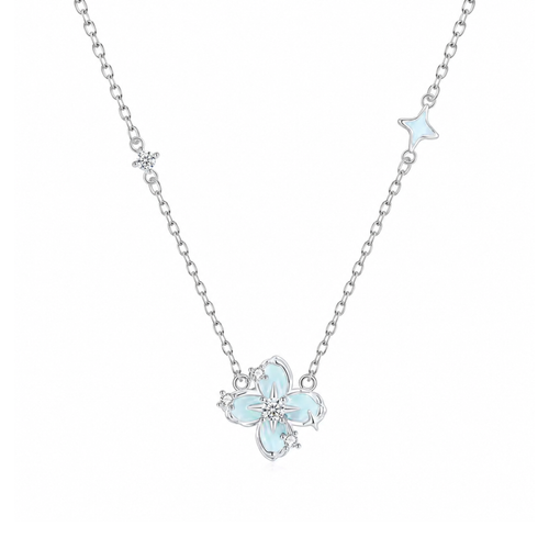Cadena Trebol Iluminada (PLATA 925)