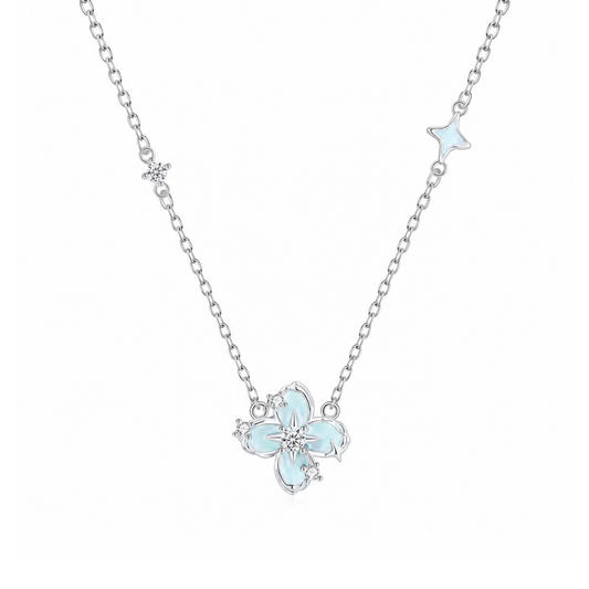 Cadena Trebol Iluminada (PLATA 925)